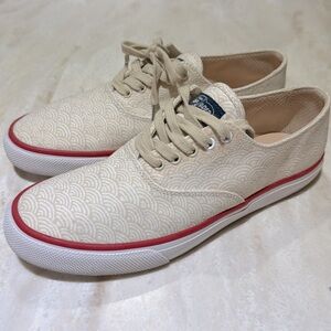 Sperry Cream and Red Boat Shoes